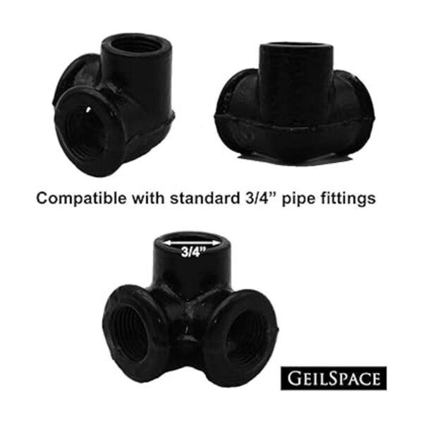 GeilSpace Accesorios de tubería de hierro maleable 34
