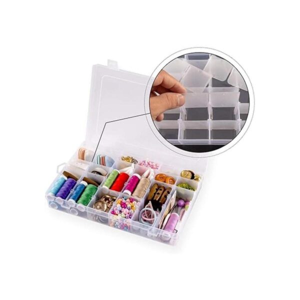 Caja organizadora de plástico con 36 compartimentos caja