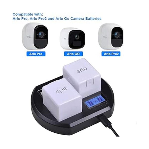 Batmax Rapid LCD Display USB Dual Battery Charger for Arlo_2