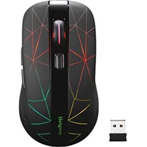 Mouse inalámbrico recargable con 6 teclas iluminación