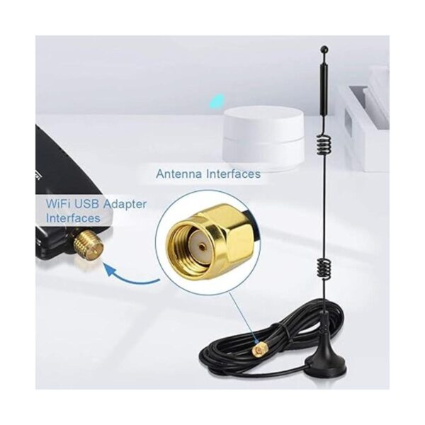 Bingfu Doble banda WiFi 2.4GHz 5.8GHz 9dBi base magnética_4
