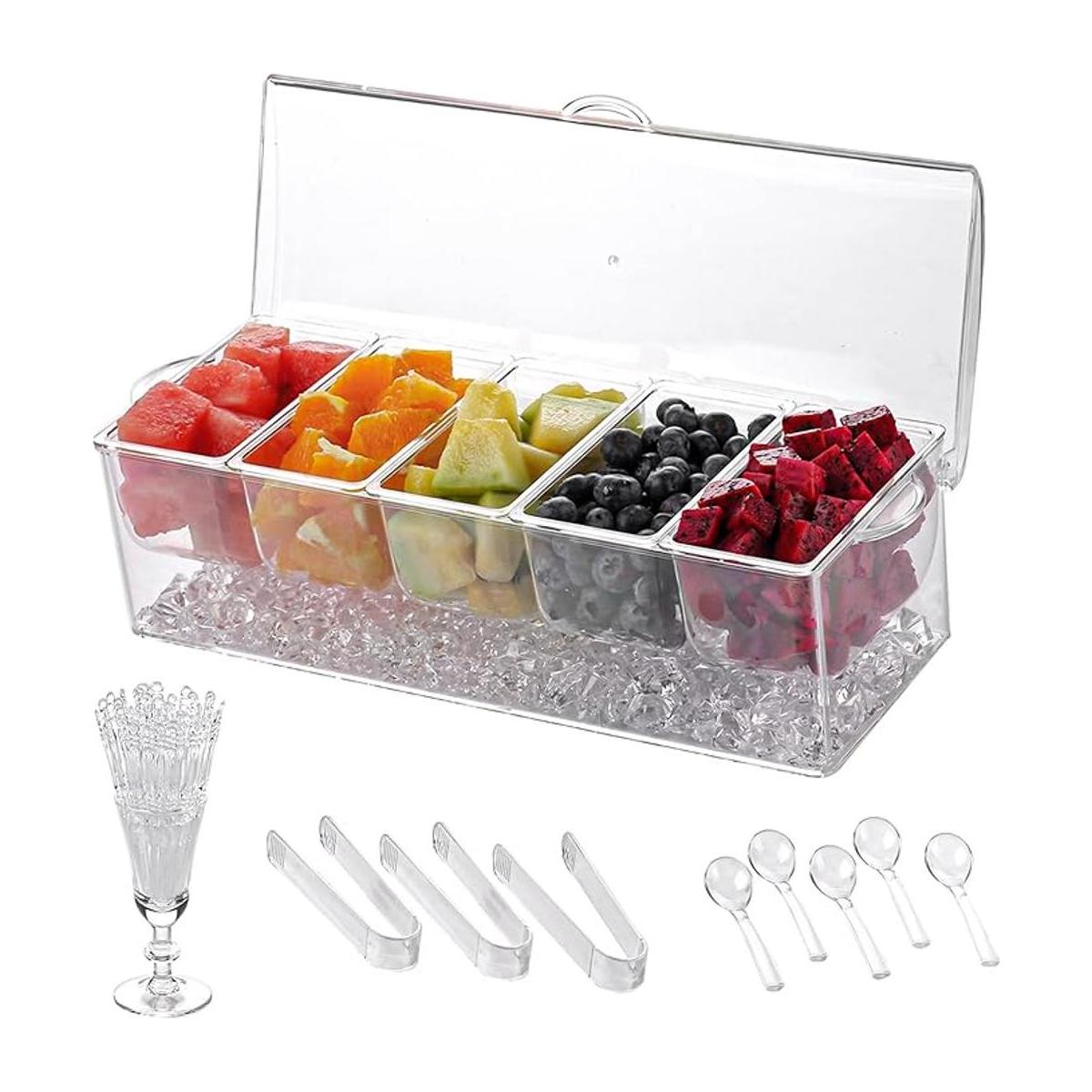 IVYHOME Servidor de condimentos refrigerado Barra de
