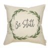 Fahrendom Rustic Be Still Funda de cojín decorativa con