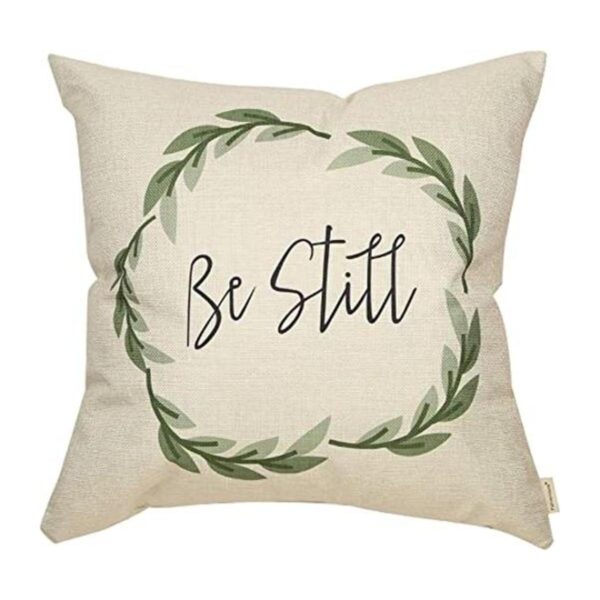 Fahrendom Rustic Be Still Funda de cojín decorativa con