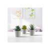 Juego de 3 miniplantas artificiales realistas con macetas_4