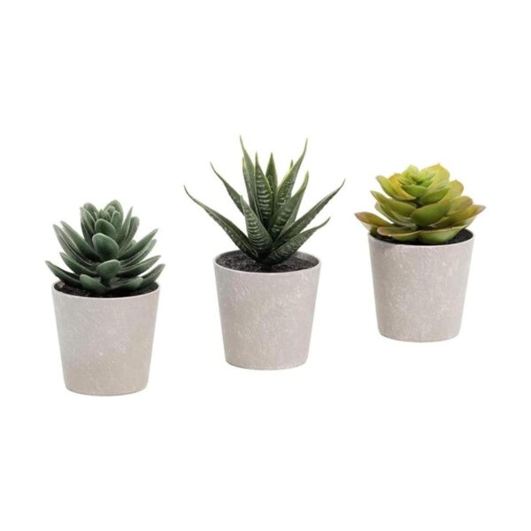 Juego de 3 miniplantas artificiales realistas con macetas_1