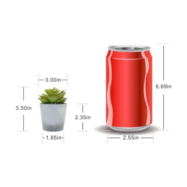 Juego de 3 miniplantas artificiales realistas con macetas_2