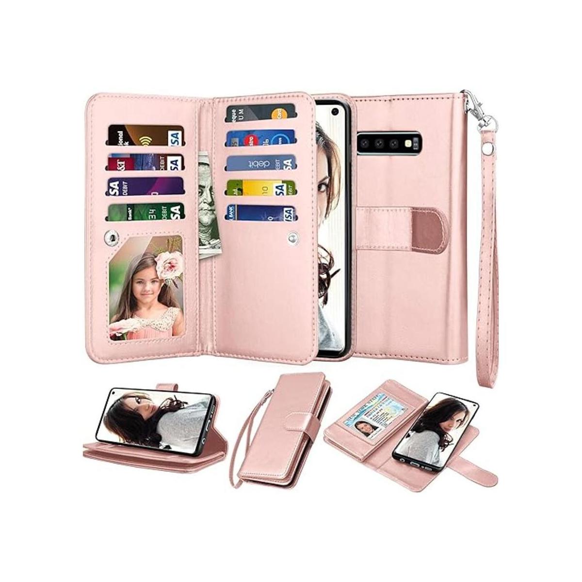 Njjex Funda tipo cartera para Galaxy S10 para Galaxy S10