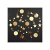 Guirnalda de fiesta de estrellas pequeñas doradas con