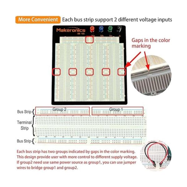 Makeronics Solderless Kit completo de tablero de pan_6