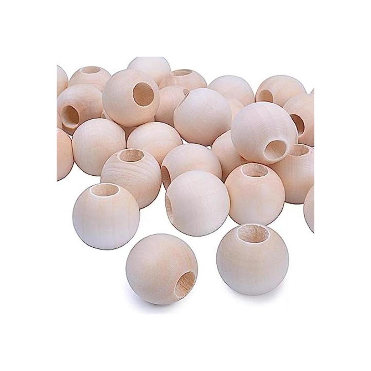 Jdesun 50 cuentas de madera cuentas sueltas de madera