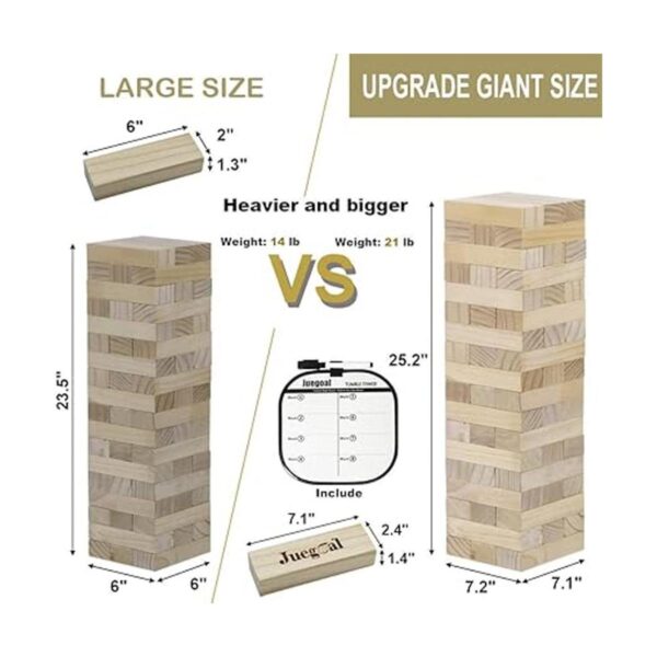 Juegoal Juego de 54 bloques gigantes para torre de_2
