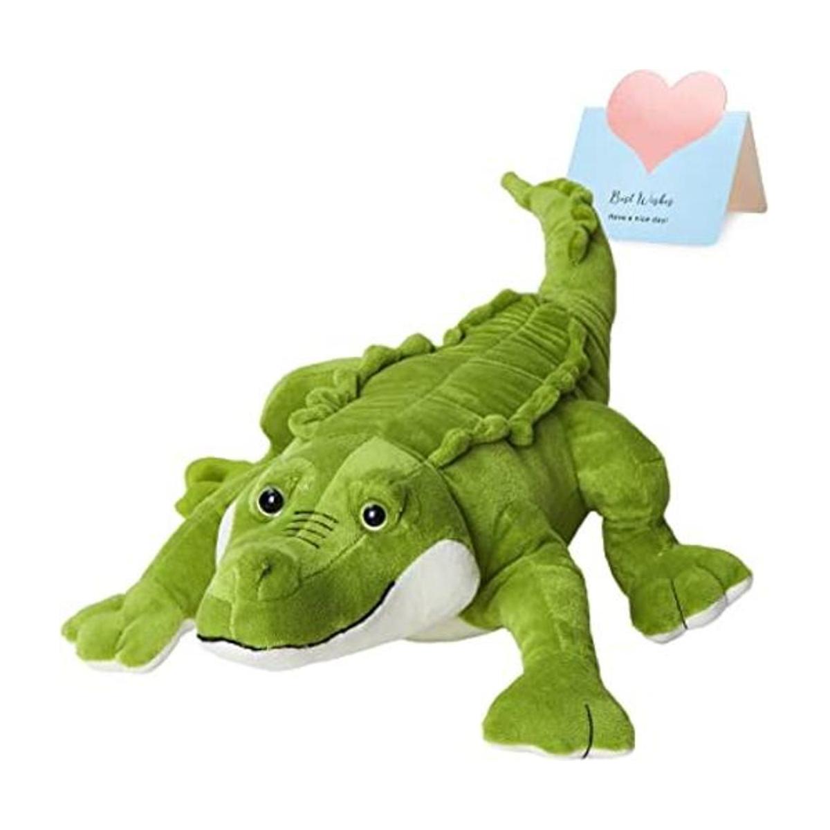 Athoinsu Almohada de peluche de cocodrilo suave y realista
