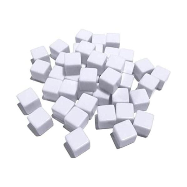 Nakimo Dados blancos en blanco de 0.630 in para juegos de_1