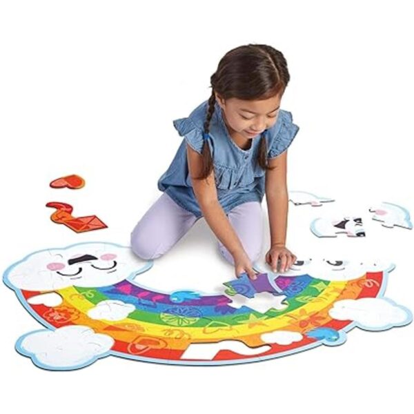Peaceable Kingdom Shimmery Rainbow Floor Puzzle 35 piezas_3