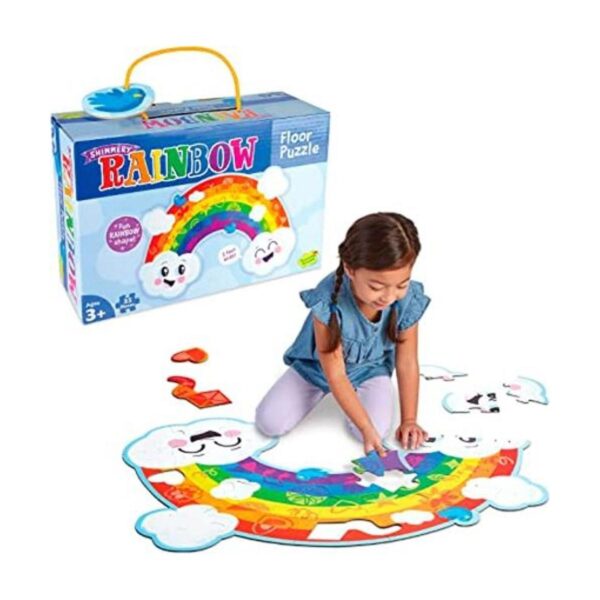 Peaceable Kingdom Shimmery Rainbow Floor Puzzle 35 piezas_1