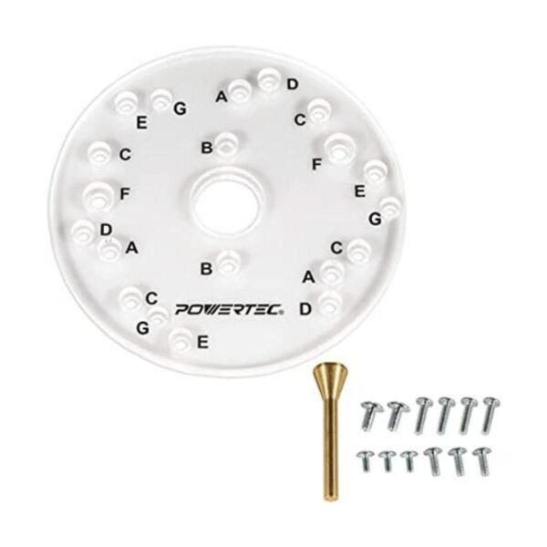 POWERTEC 71369 Placa base universal para enrutador con
