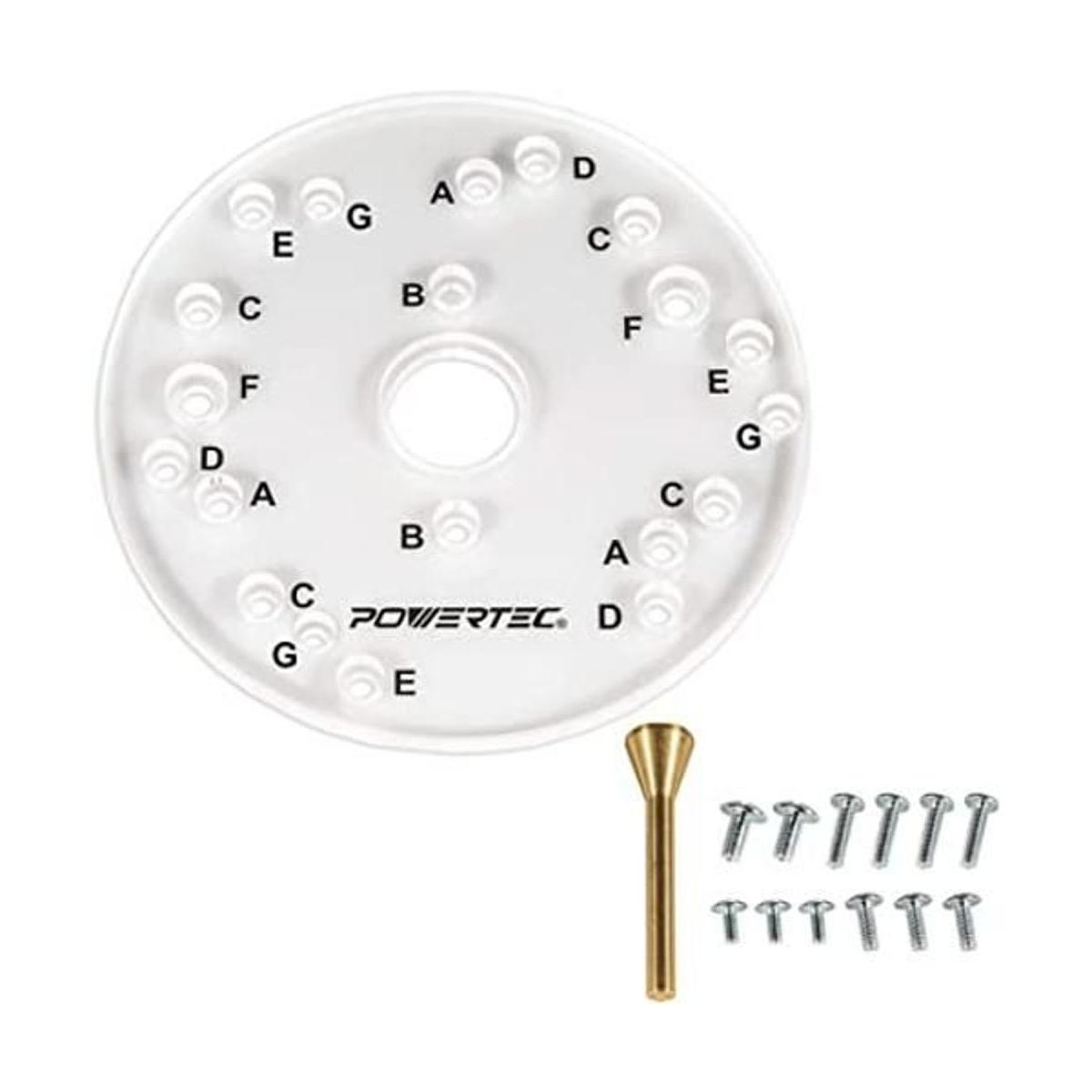 POWERTEC 71369 Placa base universal para enrutador con