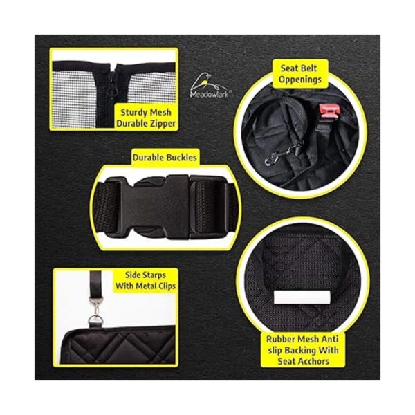 Meadowlark Premium Hammock Dog Car Seat Cover for Back