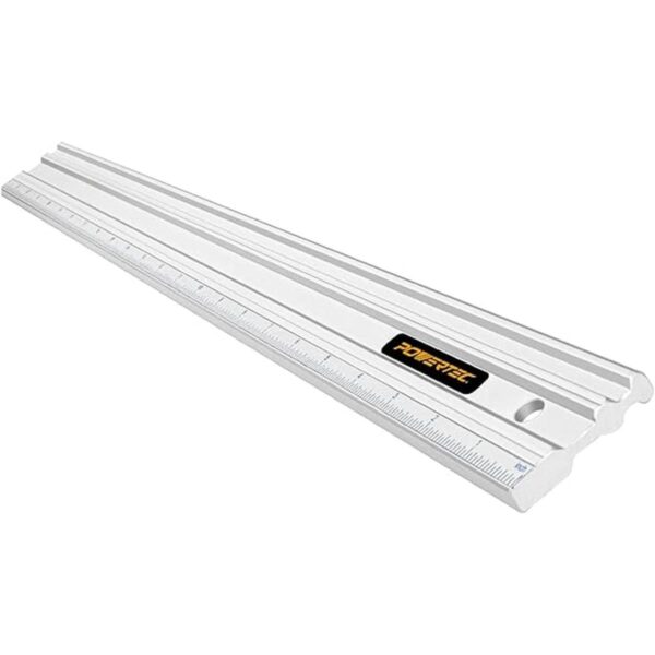 POWERTEC 71227 Borde recto de aluminio anodizado de 24
