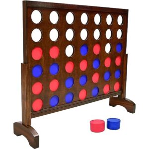GoSports Juego de madera gigante 4 en fila de 3 pies de_1