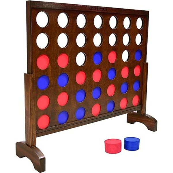 GoSports Juego de madera gigante 4 en fila de 3 pies de_1