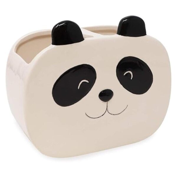Isaac Jacobs Soporte para brochas de maquillaje de panda_1
