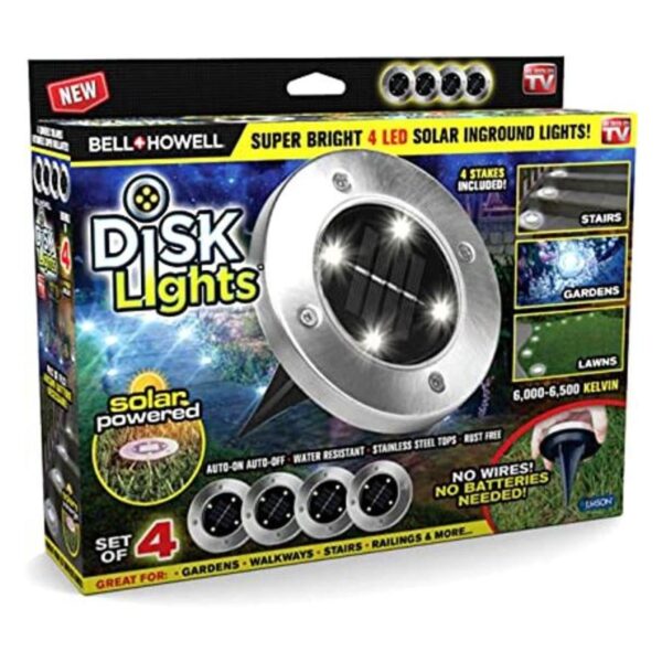 BellHowell Luces de disco solares de tierra encendido y_1
