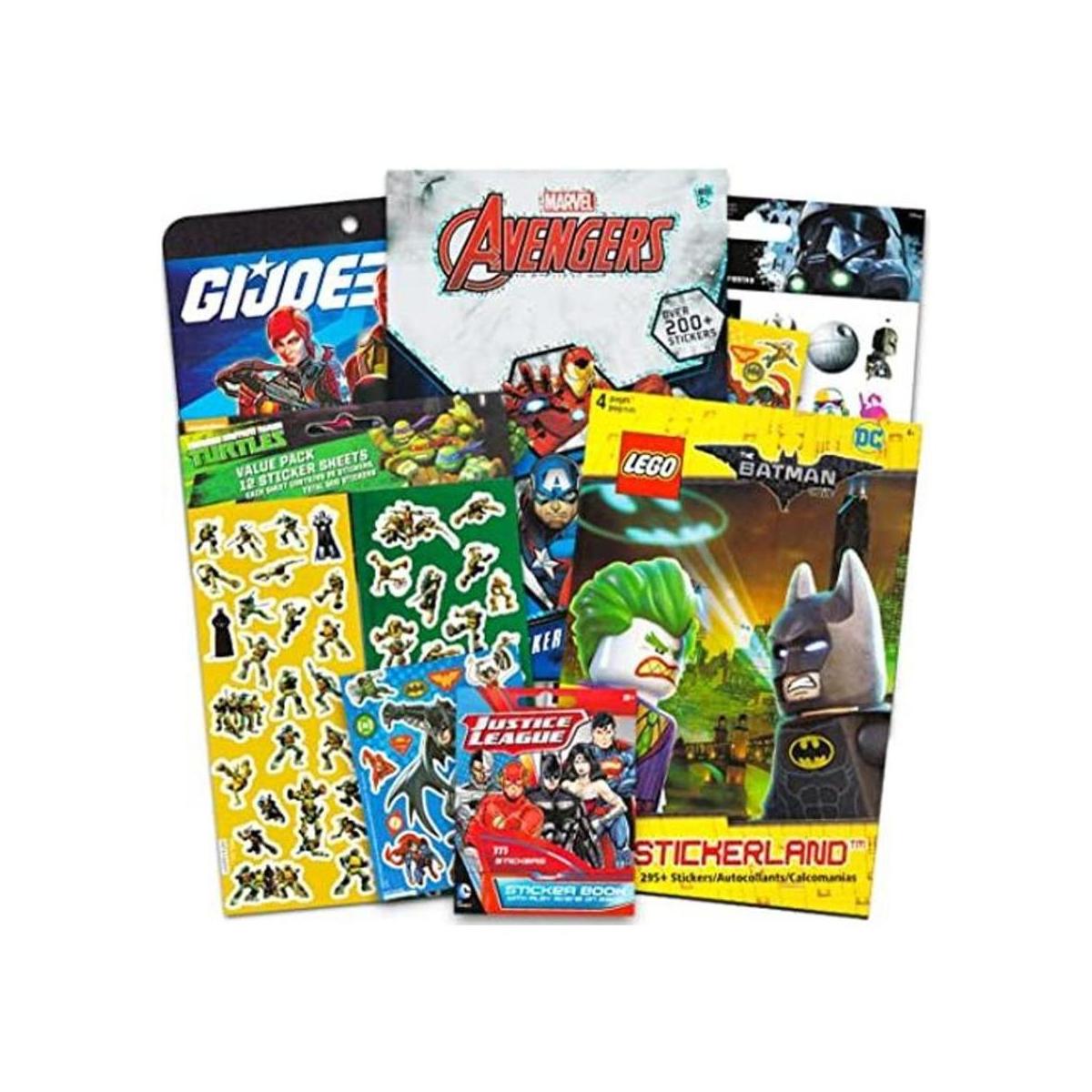 Juego de calcomanías de superhéroe para niños y niñas más