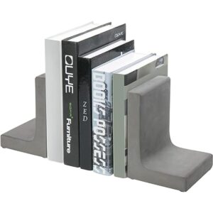 MyGift Sujetalibros decorativos de color gris cemento para_1