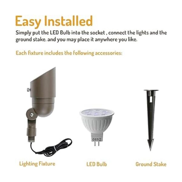 Lumina SFL0104BZLED2 Luces LED de paisaje de 4 W de_2