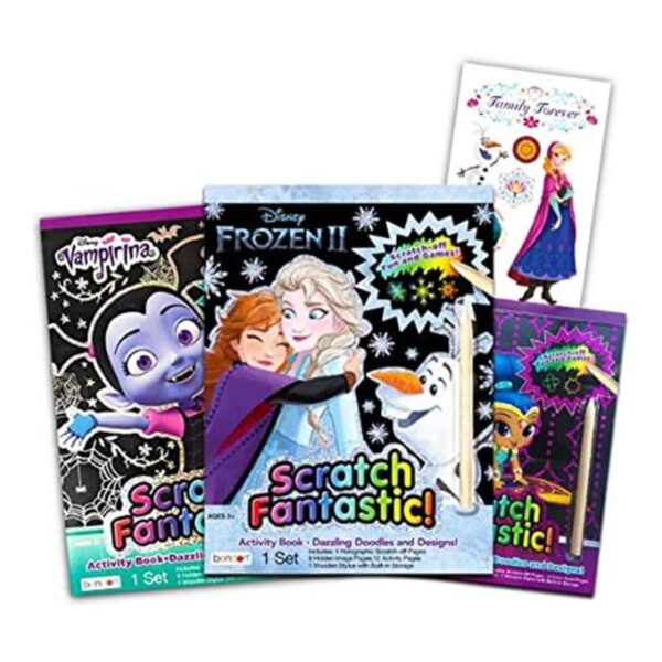 Disney Scratch Art for Girls Kids Toddlers 3 libros de_1