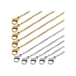 Forise 10 cadenas de cruz de acero inoxidable collar de_1