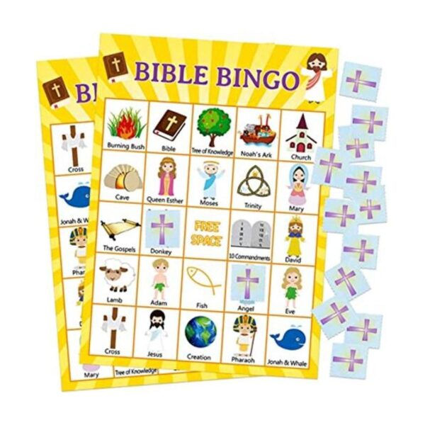 Juego de bingo de la Biblia para la escuela de la Biblia_1