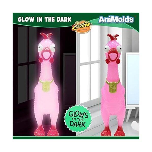 Animolds Squeeze Me Glow in The Dark Juguete de pollo de_4