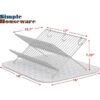 Simple Houseware Escurridor de platos plegable con tapete_2