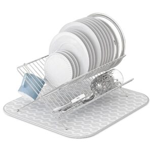 Simple Houseware Escurridor de platos plegable con tapete_1