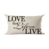 Ramirar Black Word Art Quote Love The Life You Live Lover_3