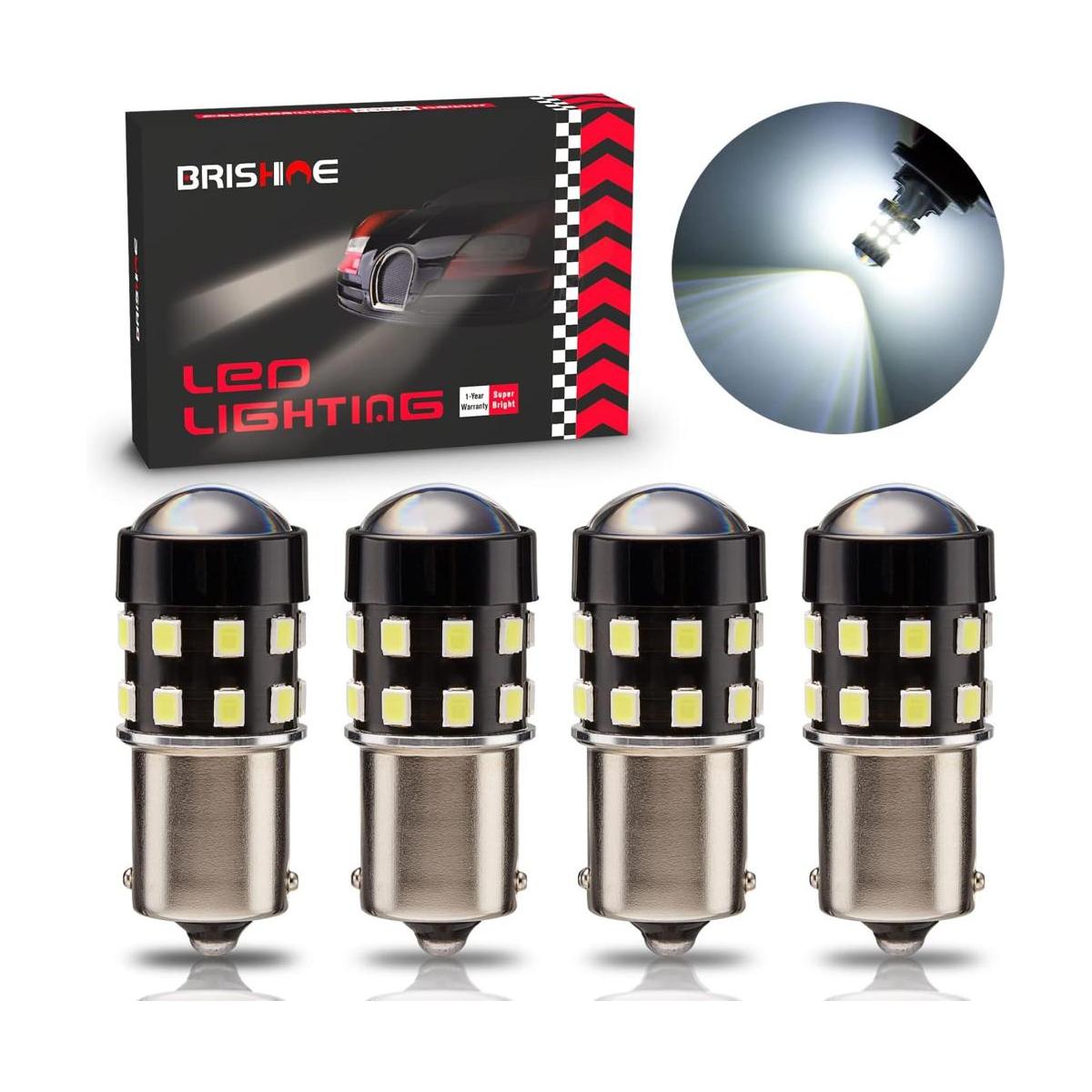 BRISHINE 1156 1073 1141 7506 BA15S Paquete de 4 Bombillas