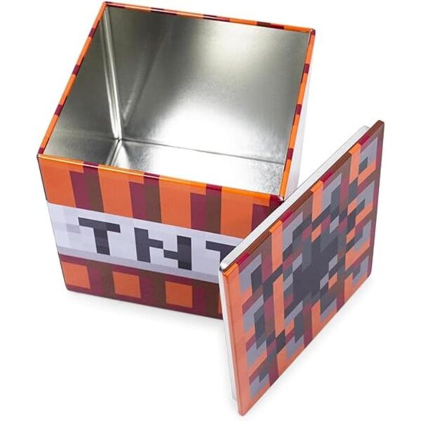 Minecraft TNT Caja de almacenamiento de lata de 4