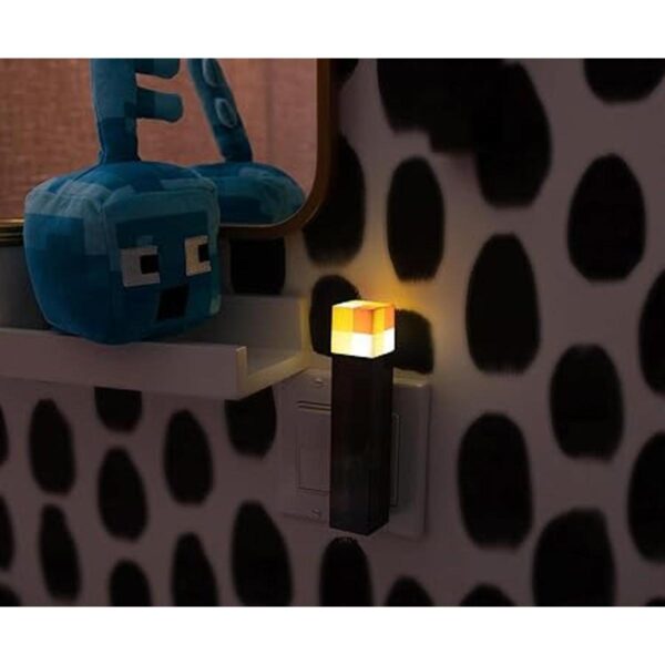 Minecraft Antorcha de piedra marrón enchufable con sensor