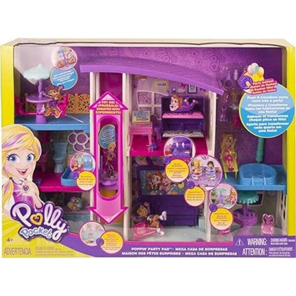 Polly Pocket Poppin Party Pad es una casa de juegos_6