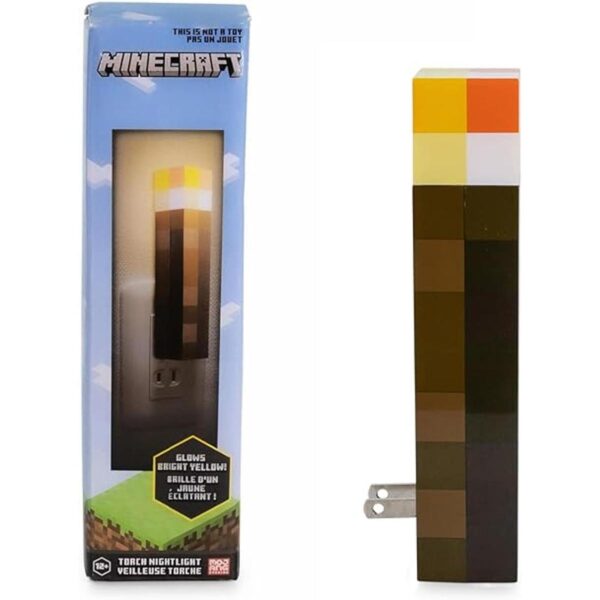 Minecraft Antorcha de piedra marrón enchufable con sensor