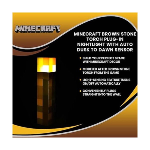 Minecraft Antorcha de piedra marrón enchufable con sensor