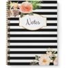 Cuaderno de tapa blanda con diseño de flores clásicas de_1