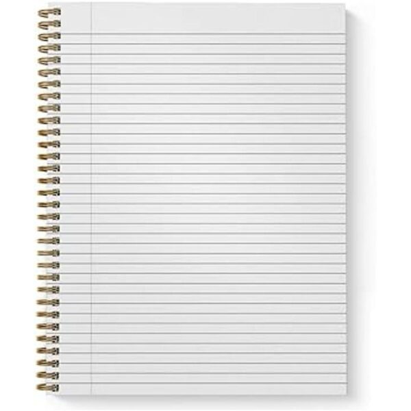 Cuaderno de tapa blanda con diseño de flores clásicas de_4