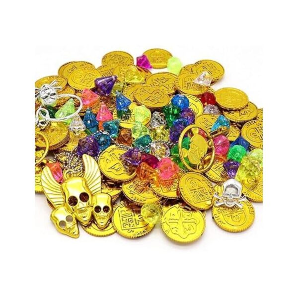 Caja de juguetes para niños con cofre del tesoro pirata de_4