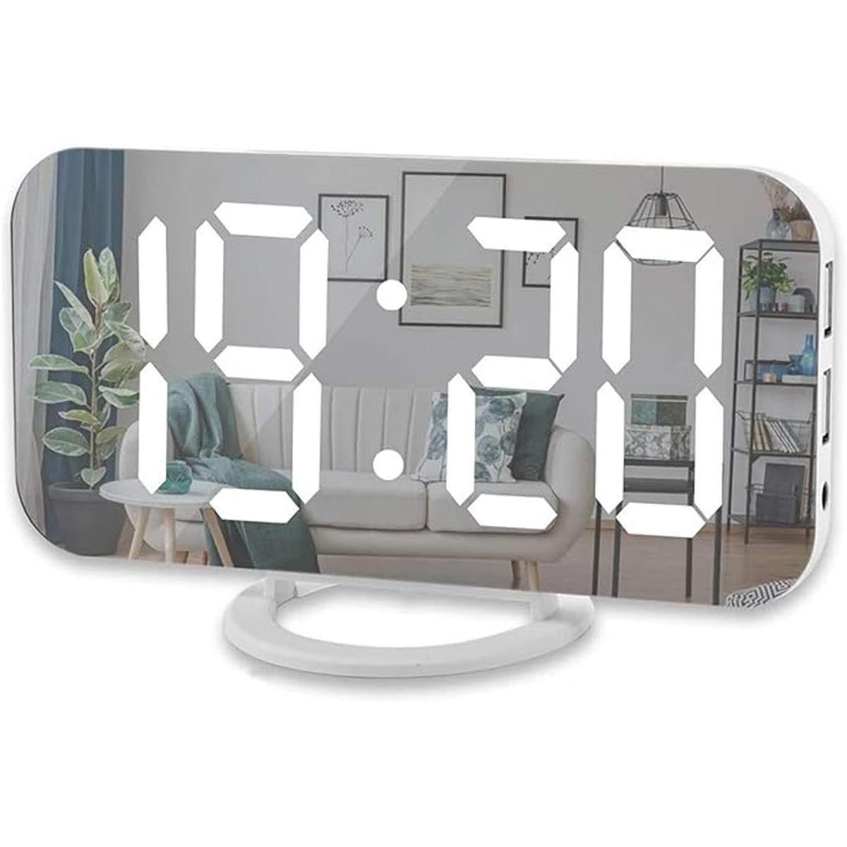 Reloj despertador digital pantalla LED grande de 6