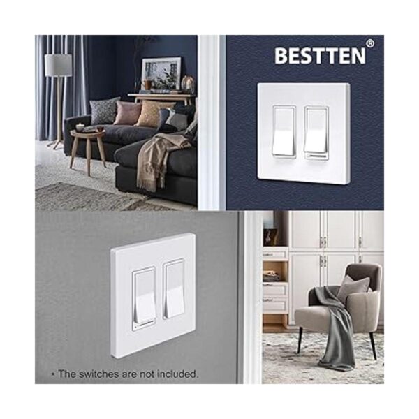 BESTTEN Paquete de 10 platos de pared sin tornillos de 2_2