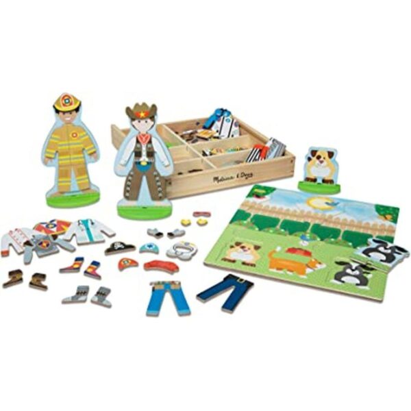 Melissa Doug Ocupacionons Juego de muñecas de madera_1